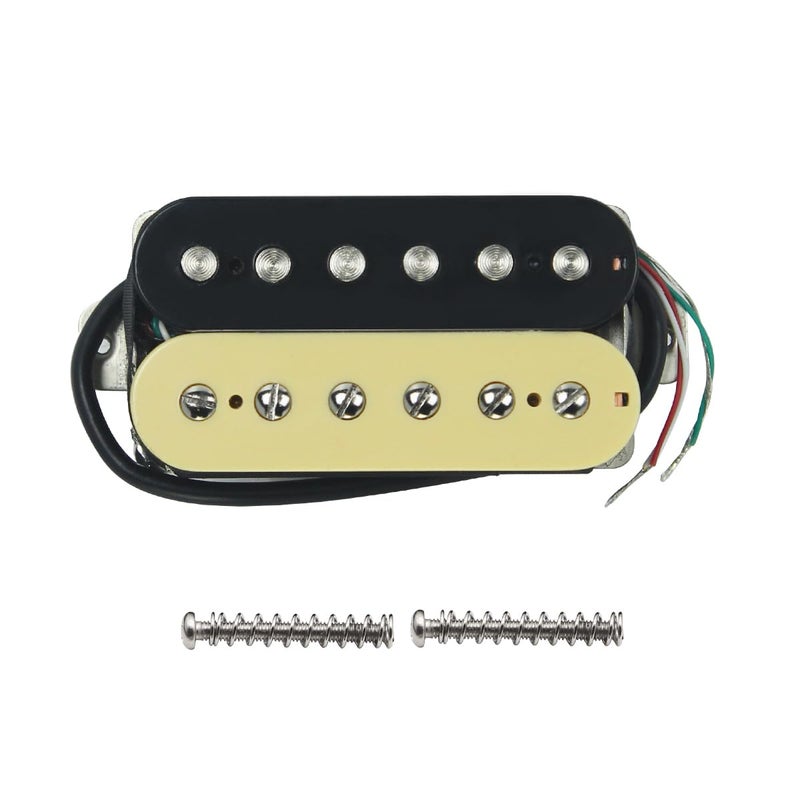 FLEOR Electric Guitar Humbucker Pickups Bridge Alnico 5 Pickup-Zebra - Image 4